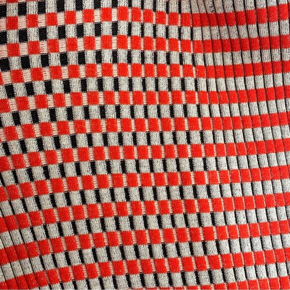 Paco Rabanne Strapless Stripe Knit Bodycon Dress Back Buttons Cotton Jacquard XS - Picture 10 of 10